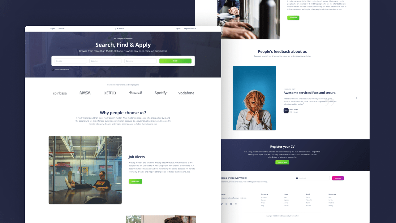 Free Download Job Portal Website Templates In Php